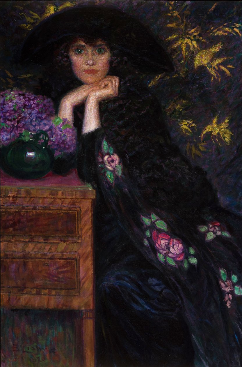 Violette Kadın Portresi Figürü, 1920. by Lionne