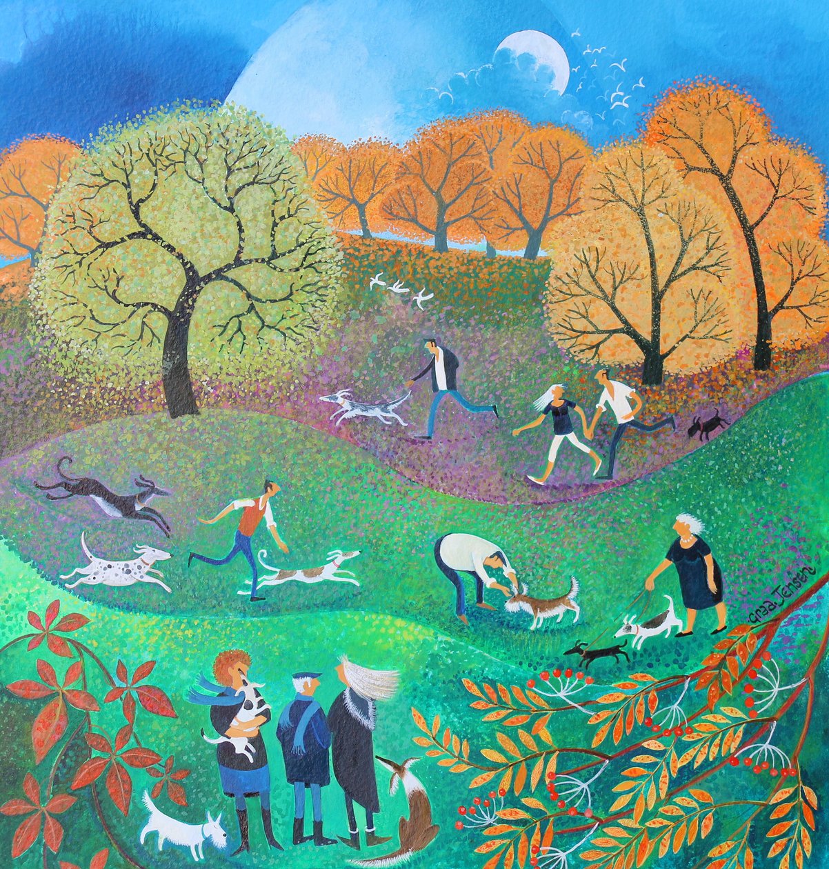 Common Pleasures,2017;(kağıt üzerinde akrilik) by Lisa Graa Jensen
