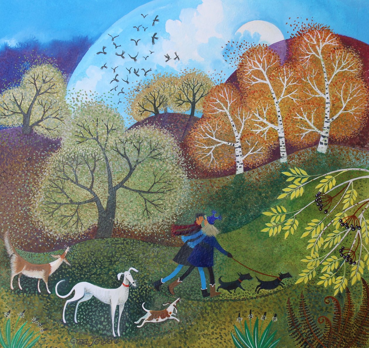Sweet Nothings,2017,(kağıt üzerine akrilik) by Lisa Graa Jensen