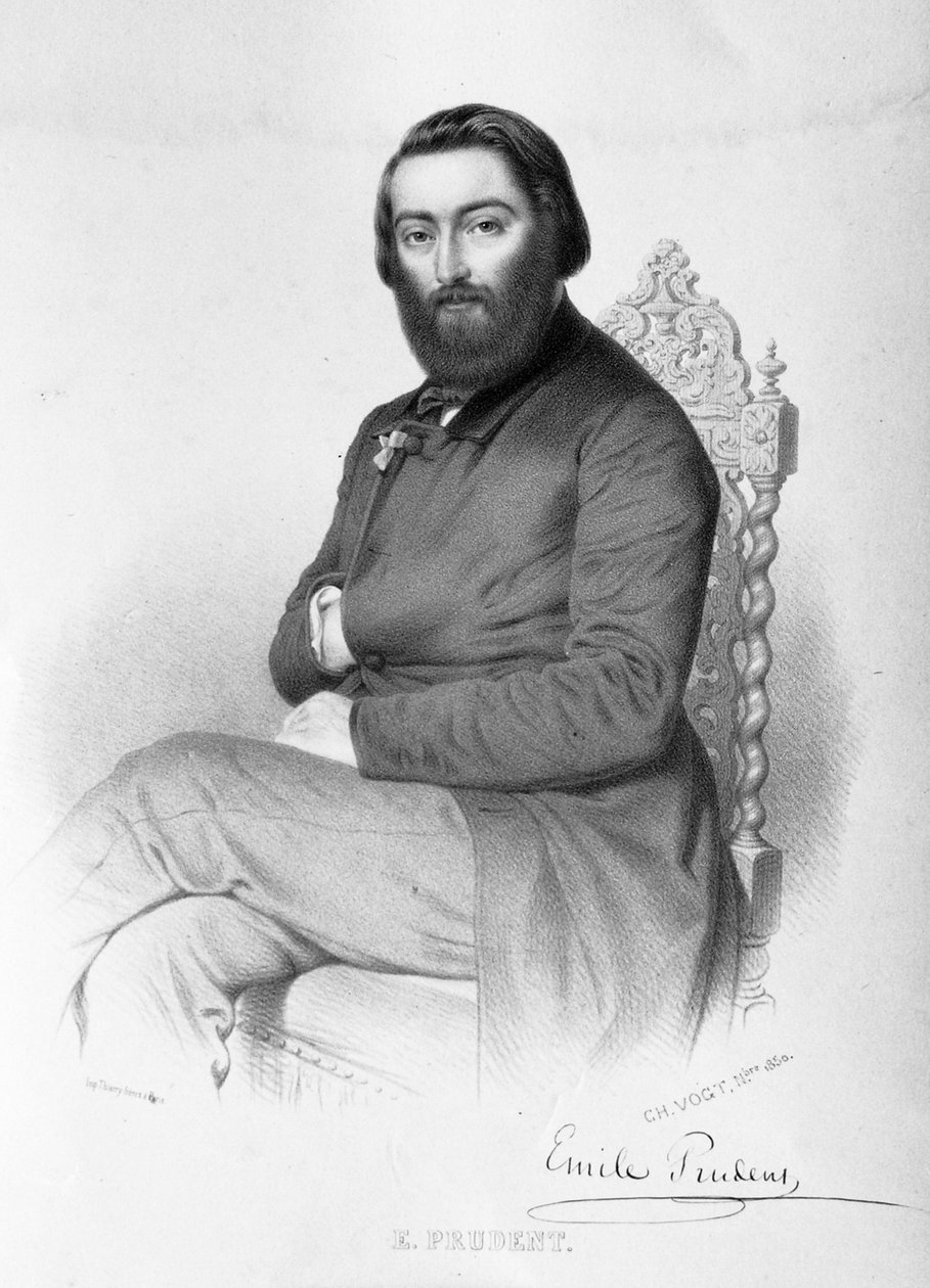 Émile Prudent, piyanist by Lithographer