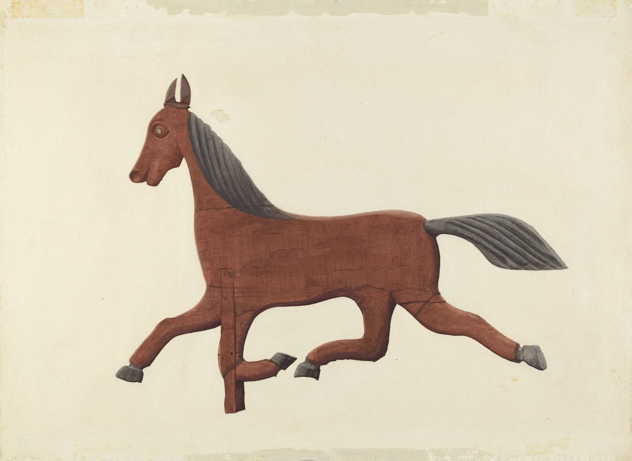 Horse Wind Vane, muhtemelen 1938. by Lloyd Broome