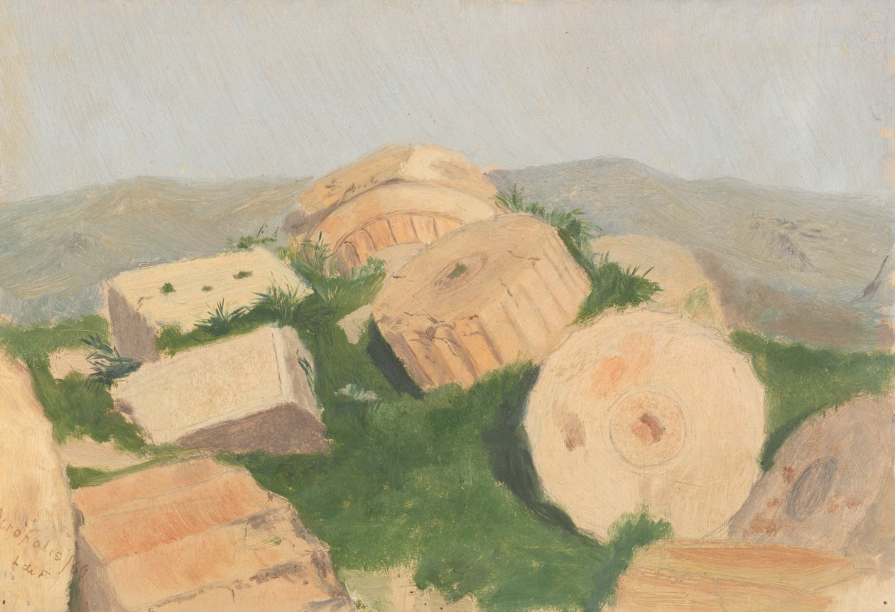 Kırık Sütun, Parthenon, 1869. by Lockwood de Forest