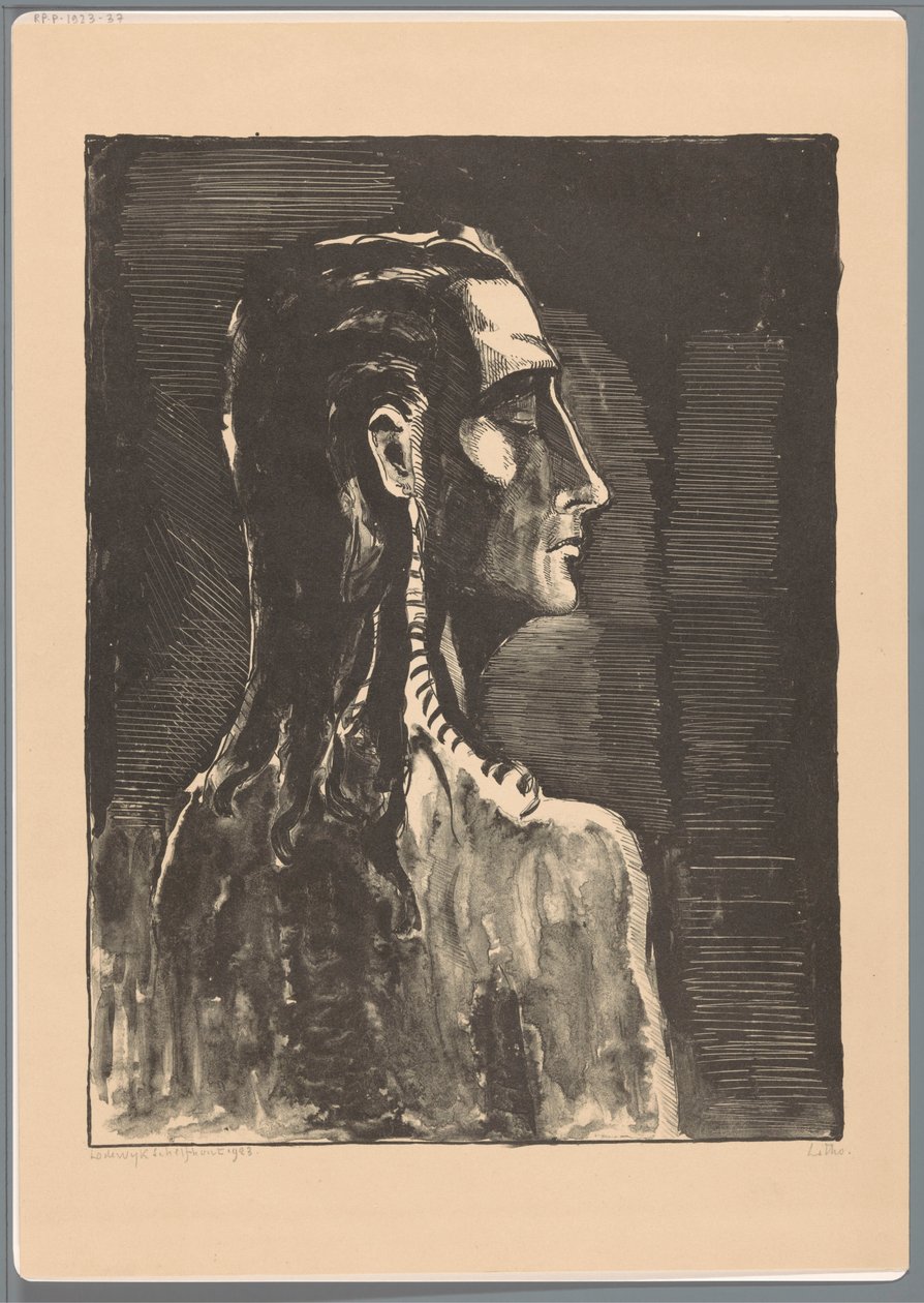 Kapalı gözlerle şekil by Lodewijk Schelfhout (signed by artist)