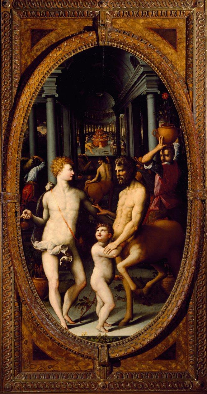 Apollo ve Centaur Chiron (Resim by Lodovico Buti