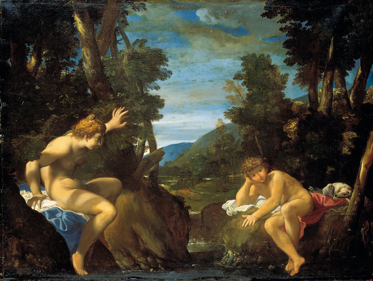 Salmakis ve Hermafrodit by Lodovico Carracci