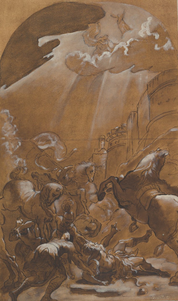 Aziz Paul Dönüşümü, yak. 1587-89. by Lodovico Carracci