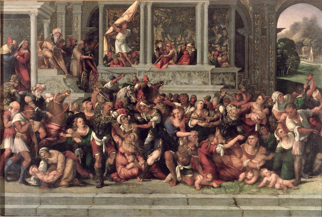 Masumların Katliamı (panel) by Lodovico Mazzolino