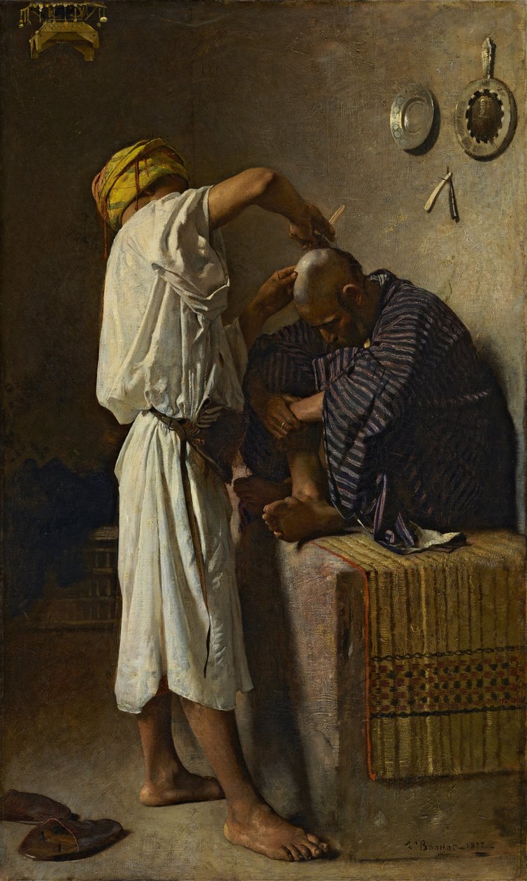 Doğulu bir berber by Léon Bonnat