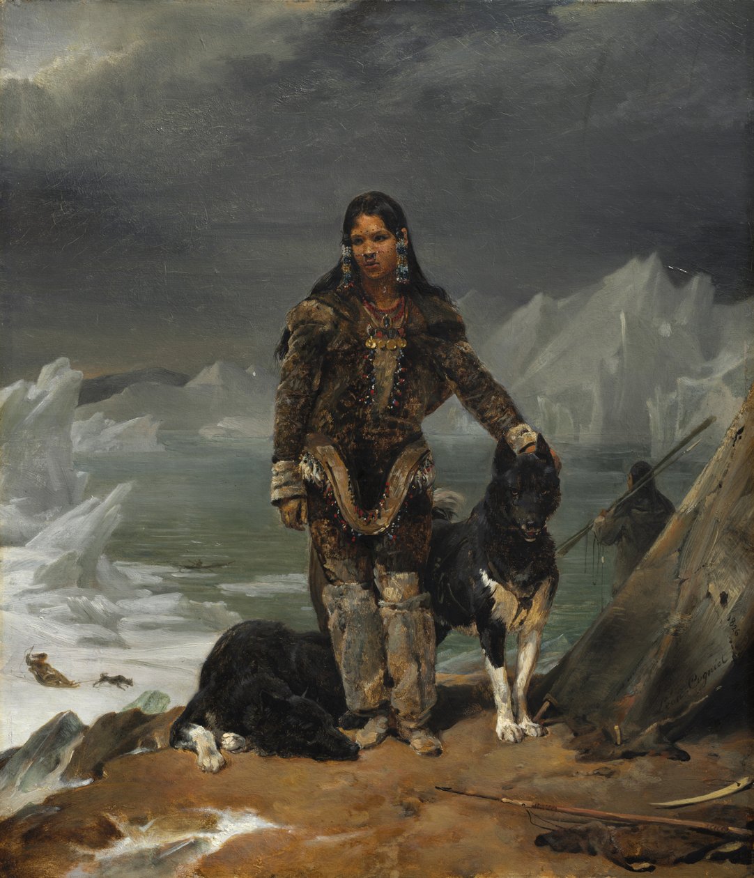 Eskimolar Diyarından Bir Kadın by Léon Cogniet