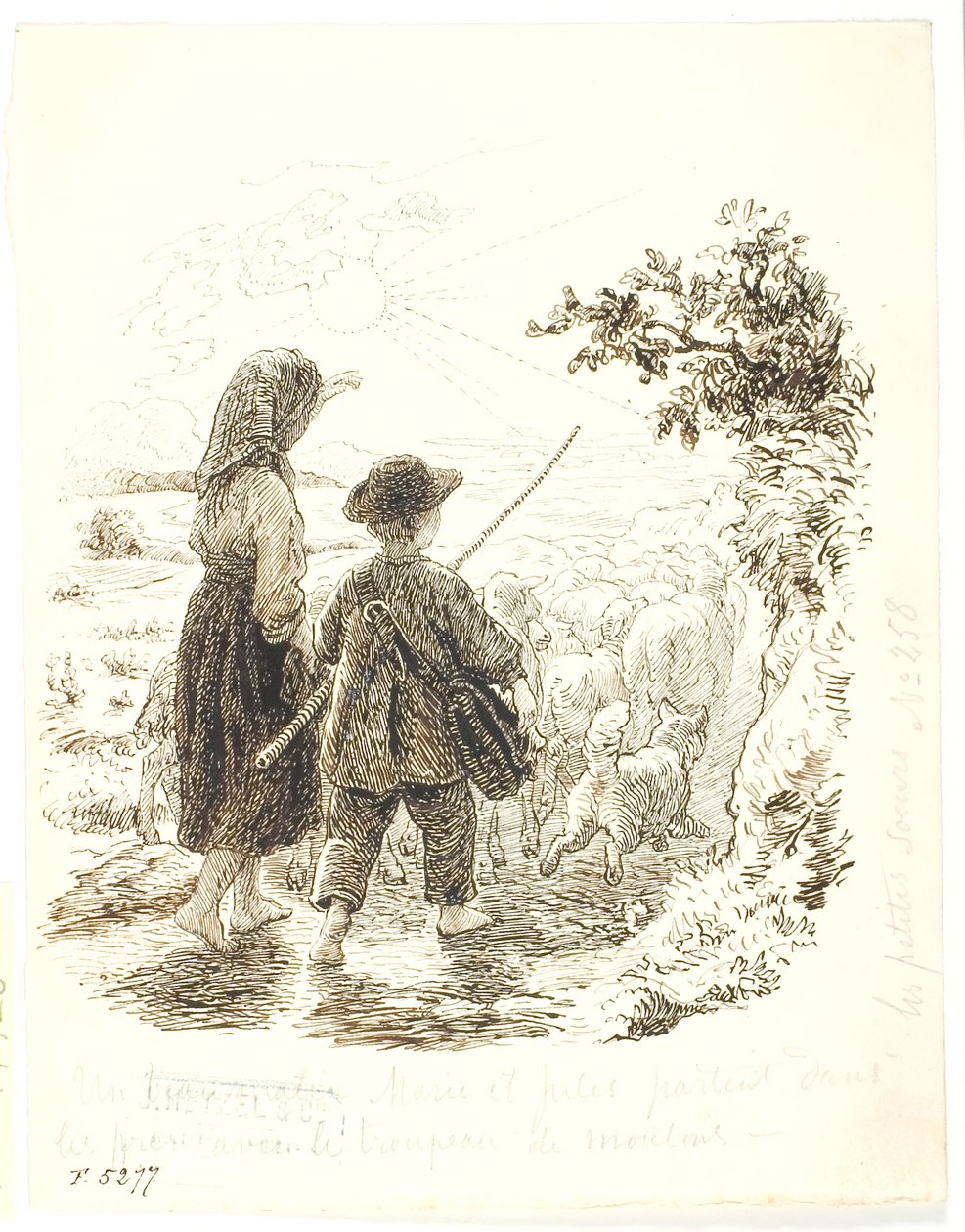 Çoban olarak Marie ve Jujules by Lorenz Frølich