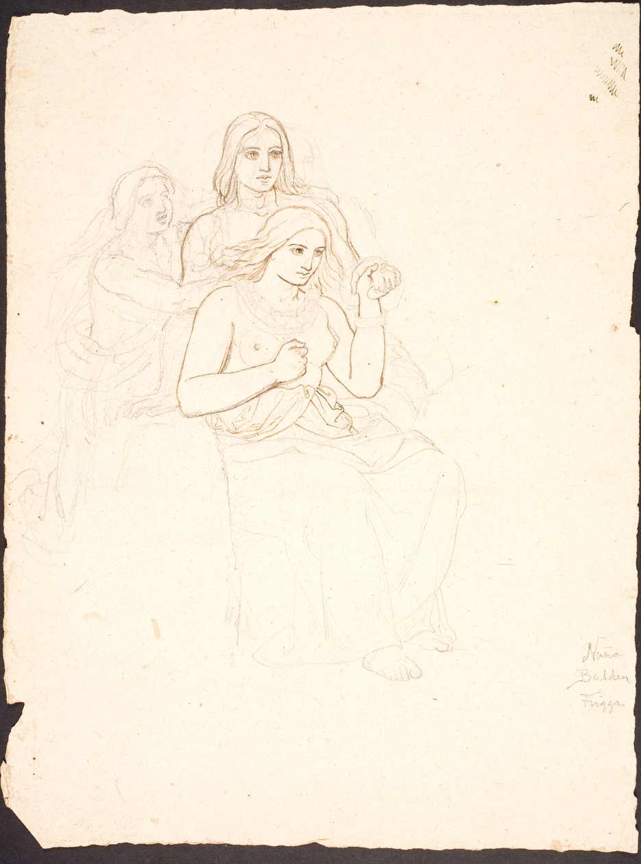 Nana, Balder ve Frigga by Lorenz Frølich