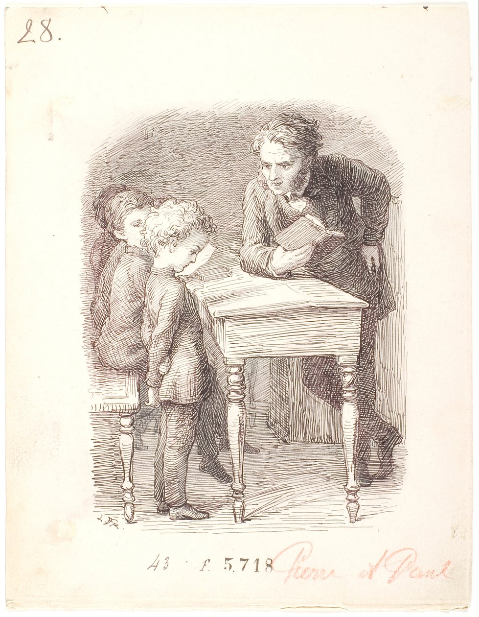 Okul zamanı. Pierre dersi bilmiyor by Lorenz Frølich