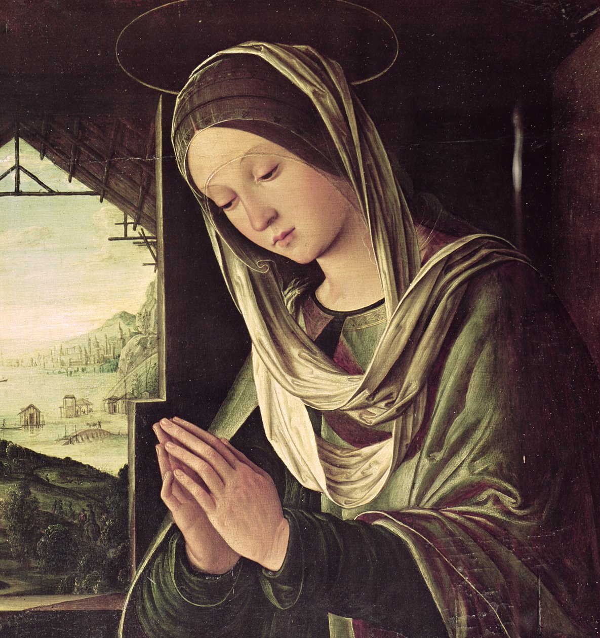 Doğuş, c.1490 (201617 detayı) by Lorenzo Costa