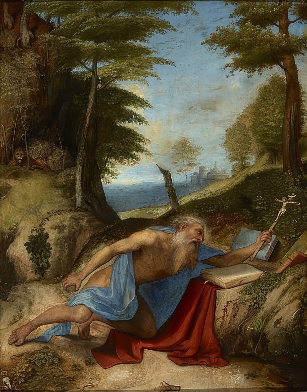 Tövbekar Aziz Jerome. 1513 civarında by Lorenzo Lotto