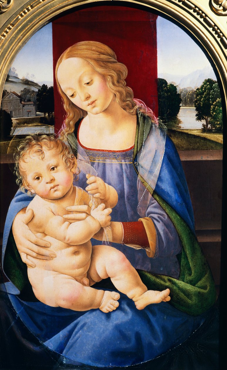 Bakire ve Çocuk (resim) by Lorenzo di Credi