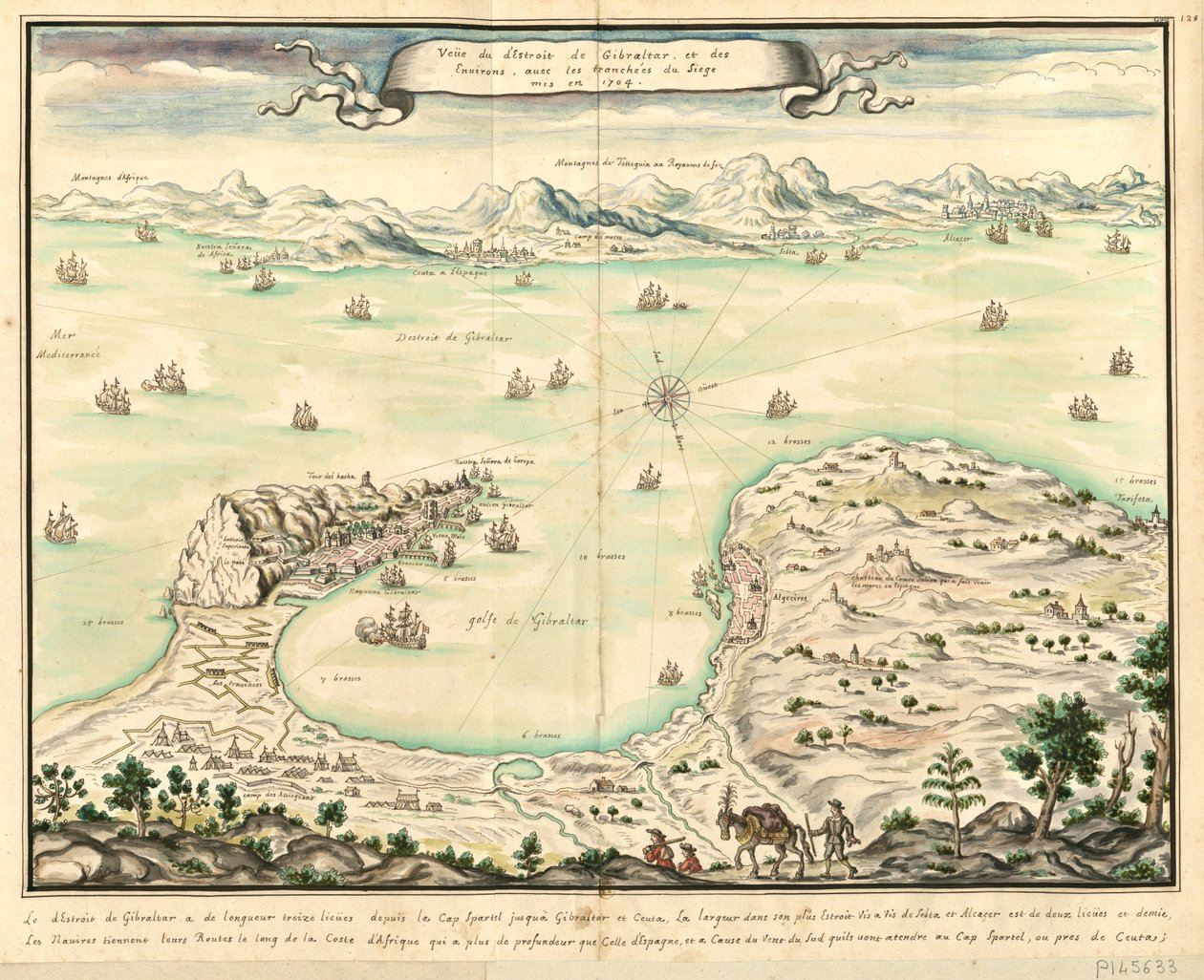 Cebelitarık Boğazı ve Çevresi, Kuşatma siperleri 1704