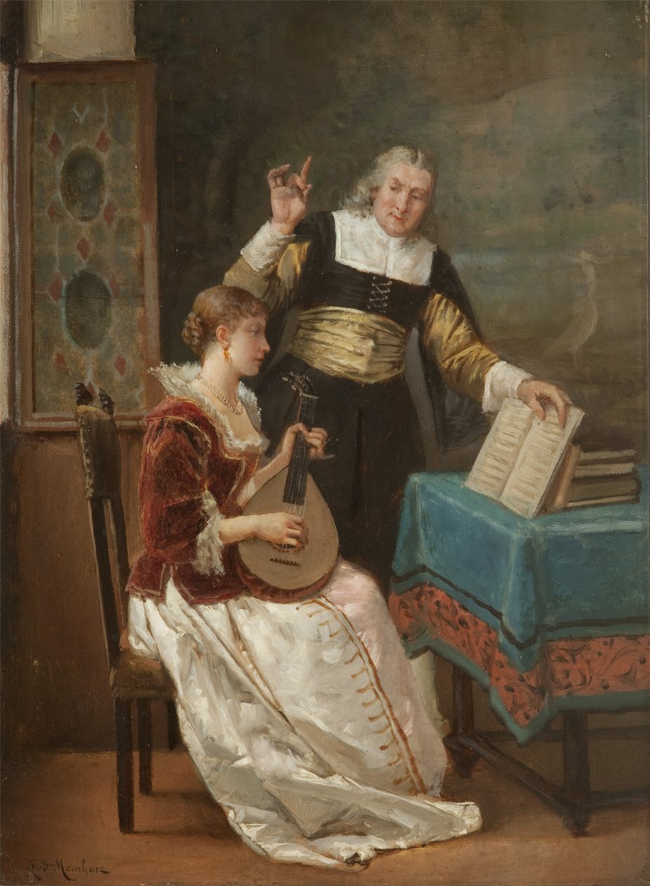 Müzik Ustası by Louis Claude Mouchot