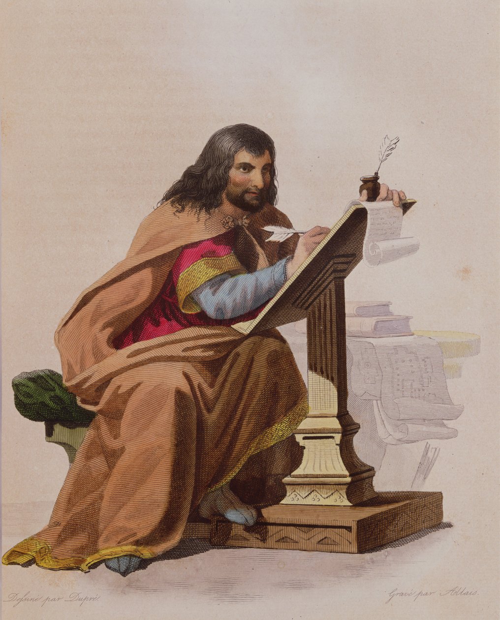Allais tarafından oyulmuş Einhard (c.770-840), c.1830 by Louis Dupré