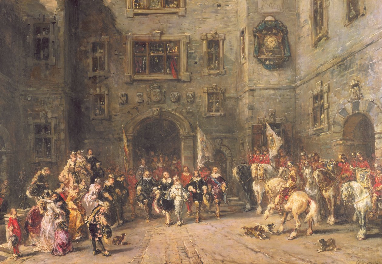 Louis XIII, Blois şatosunda, 1874 by Eugene Isabey