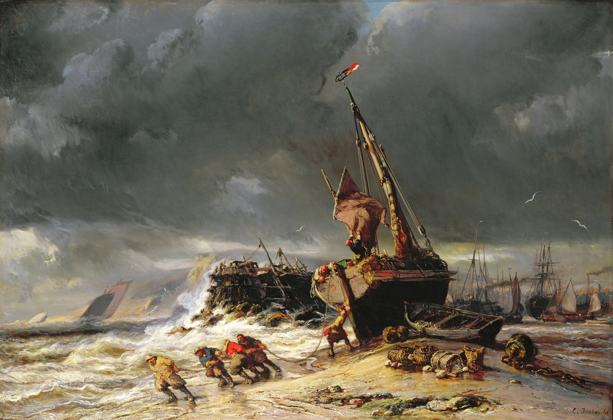 Alçak Gelgit, 1861 by Eugene Isabey