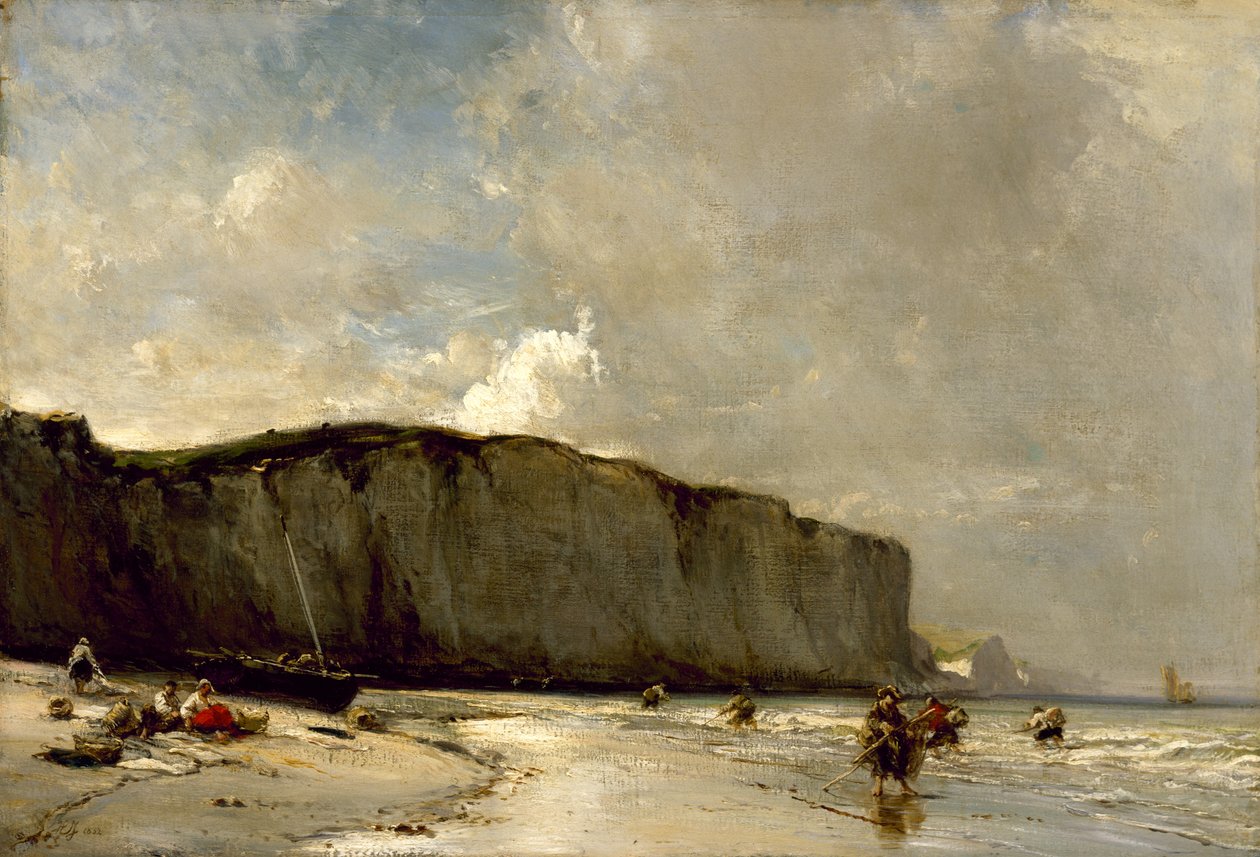 Norman Sahili Boyunca Görünüm, 1852 by Eugene Isabey