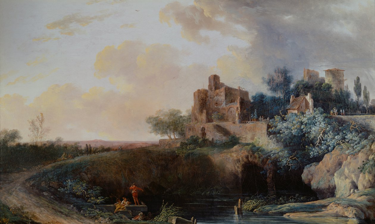ಭೂದೃಶ್ಯ, 1767 ಟರ್ಕ್ by Louis Gabriel Moreau