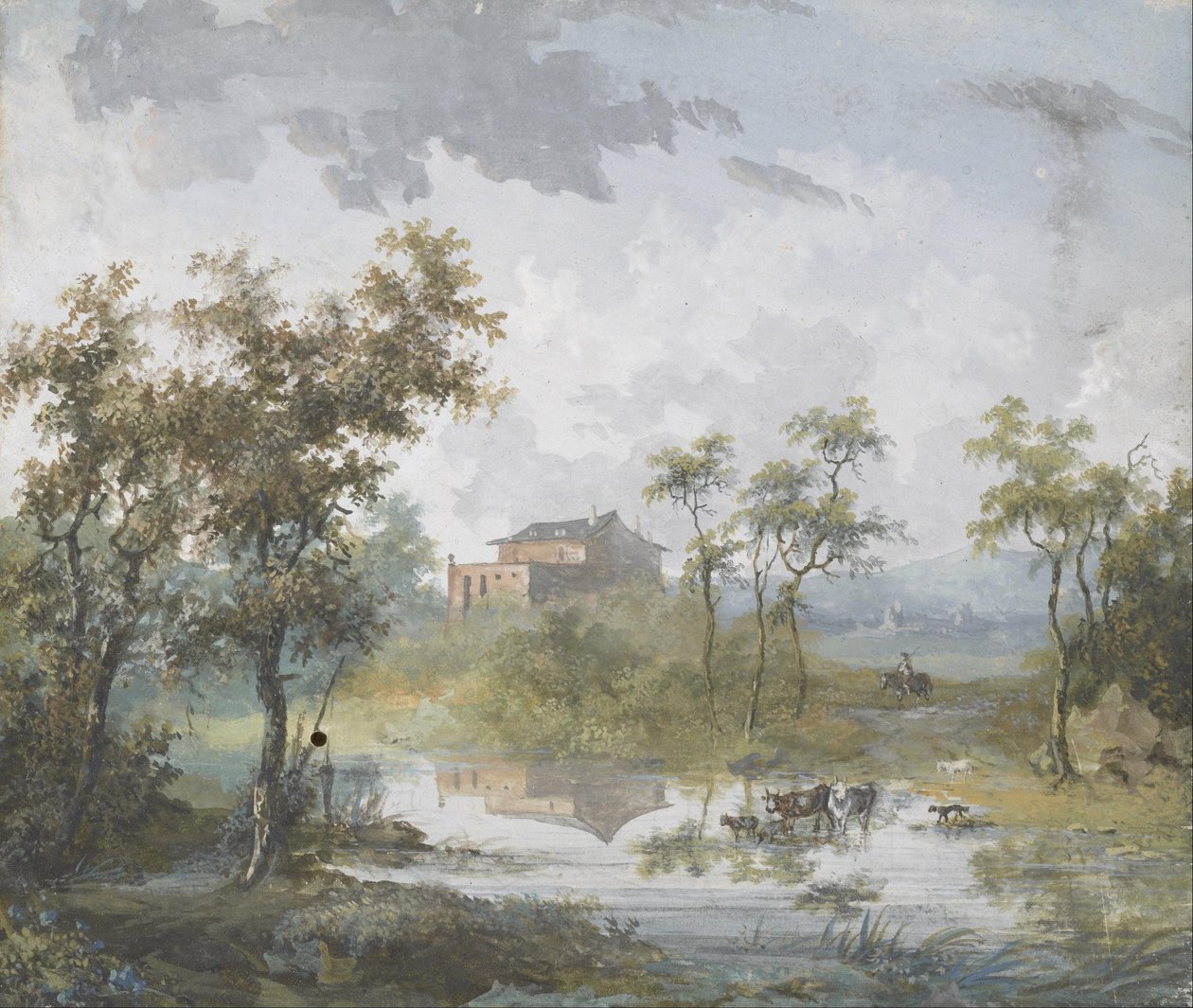 Rustik Nehir Ford by Louis Gabriel Moreau