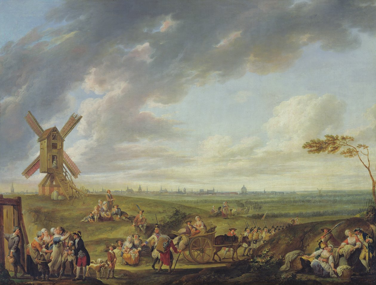 Eve Dönen Bir Askerin Kabulü, 1774 by Francois Louis Joseph Watteau