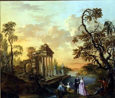 Aşka Saygı by Louis Joseph Watteau de Lilleattr. to Watteau
