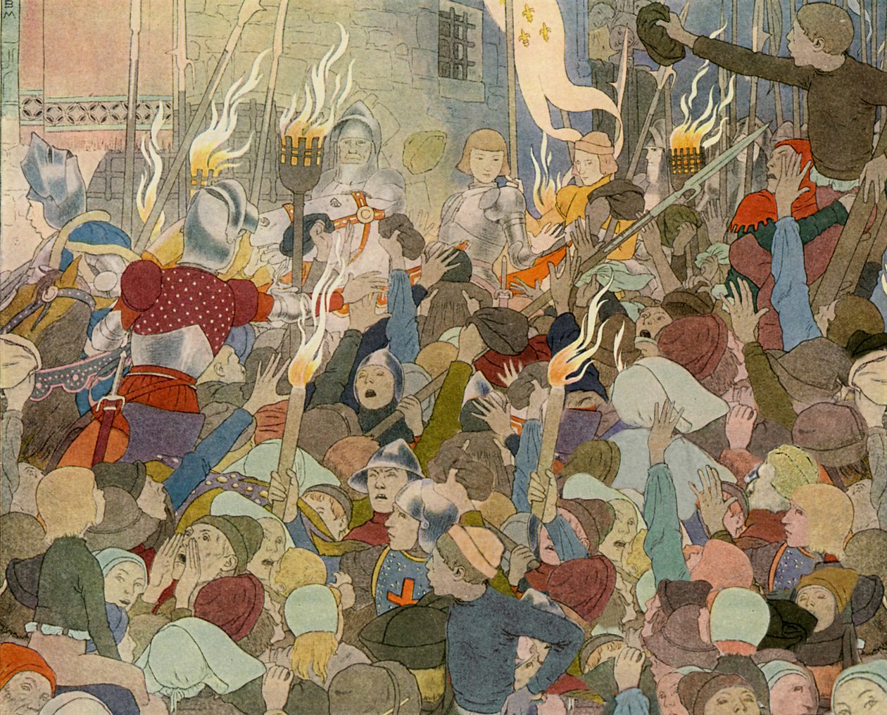 Joan of Arc entering Orléans by Louis Maurice Boutet de Monvel