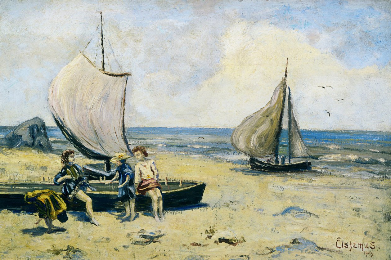 Sahilde Çocuklar by Louis Michel Eilshemius