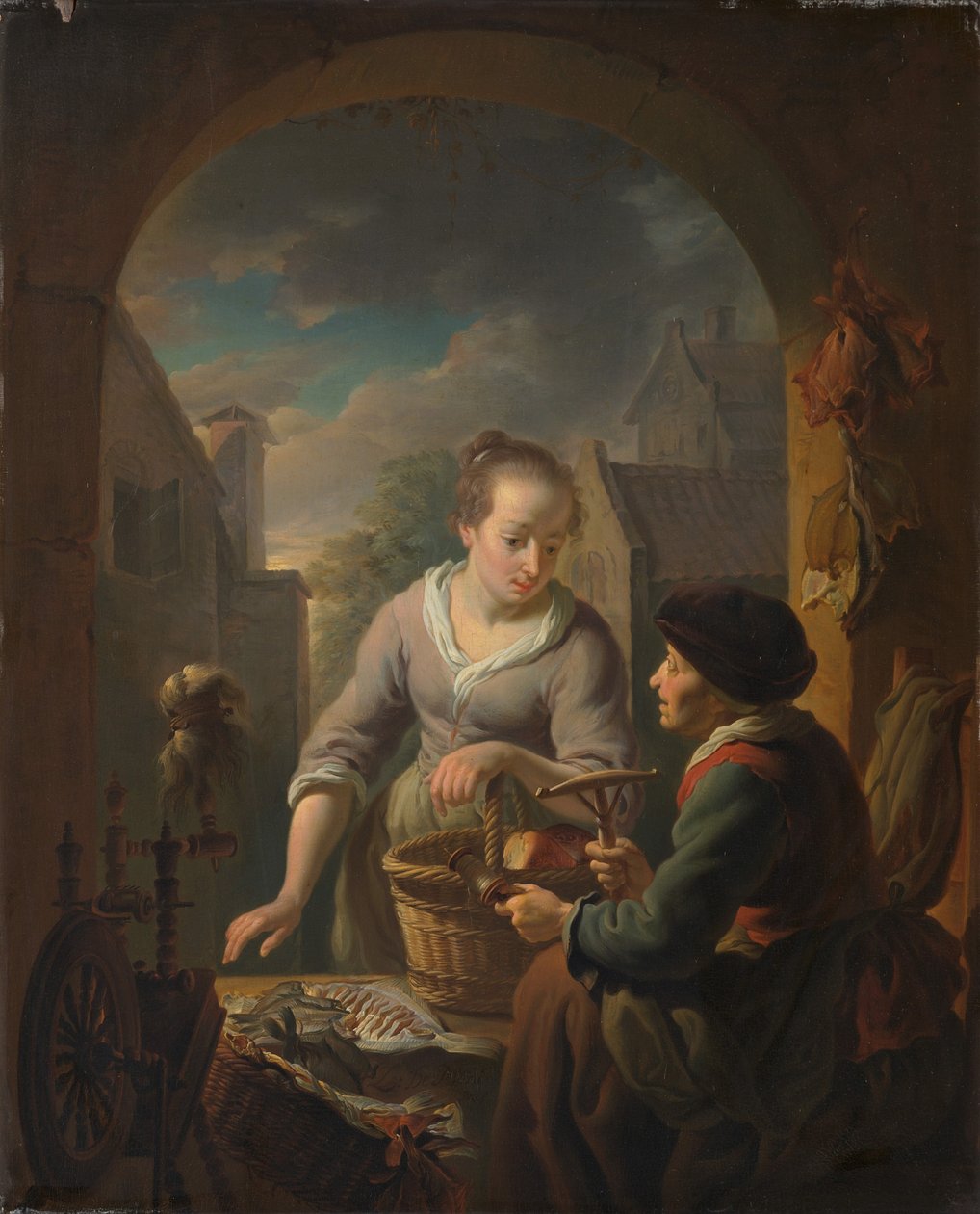 Balık satıcısı geceleri by Louis de Moni