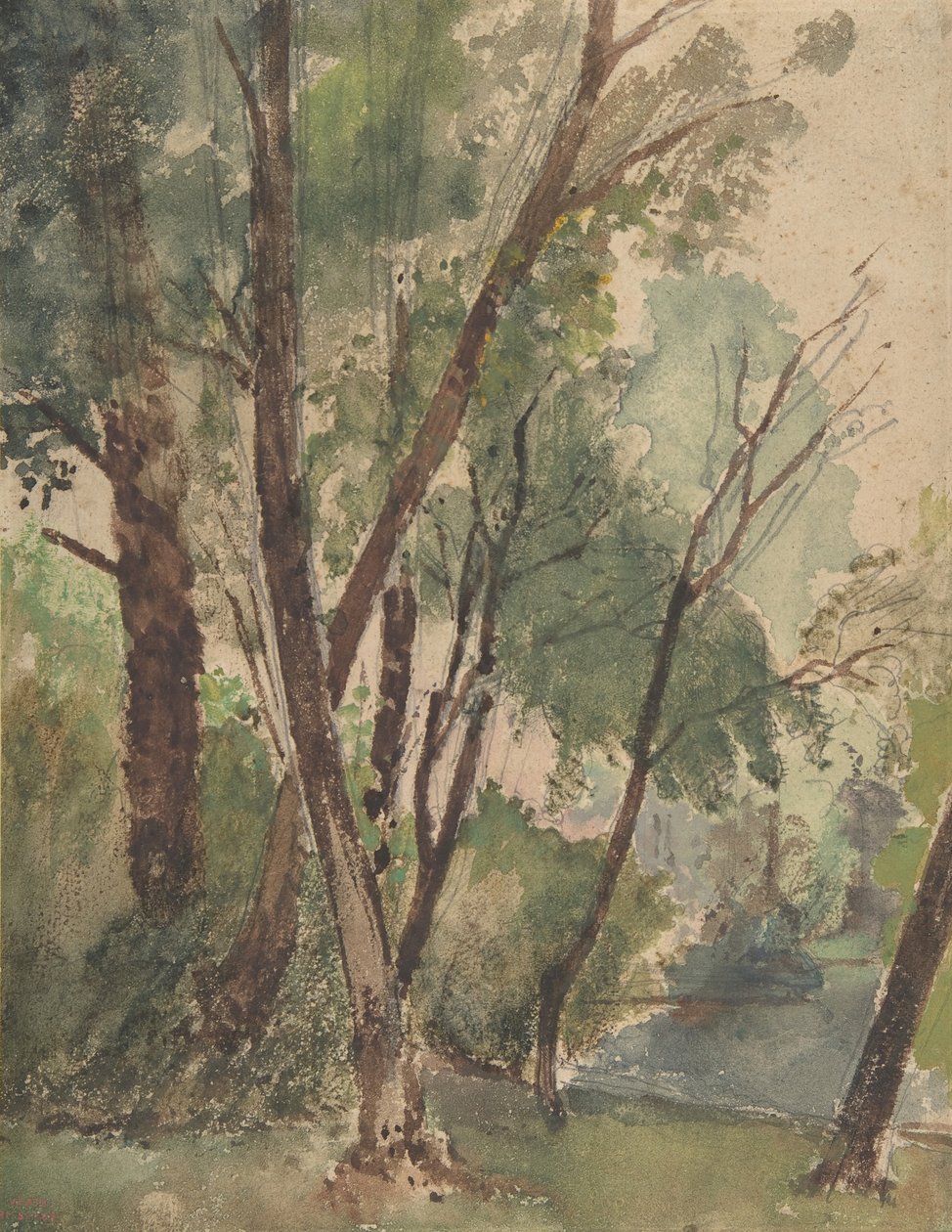 Göl Kenarında Ağaçlar, 1853-1878. by Louis Antoine Leon Riesener