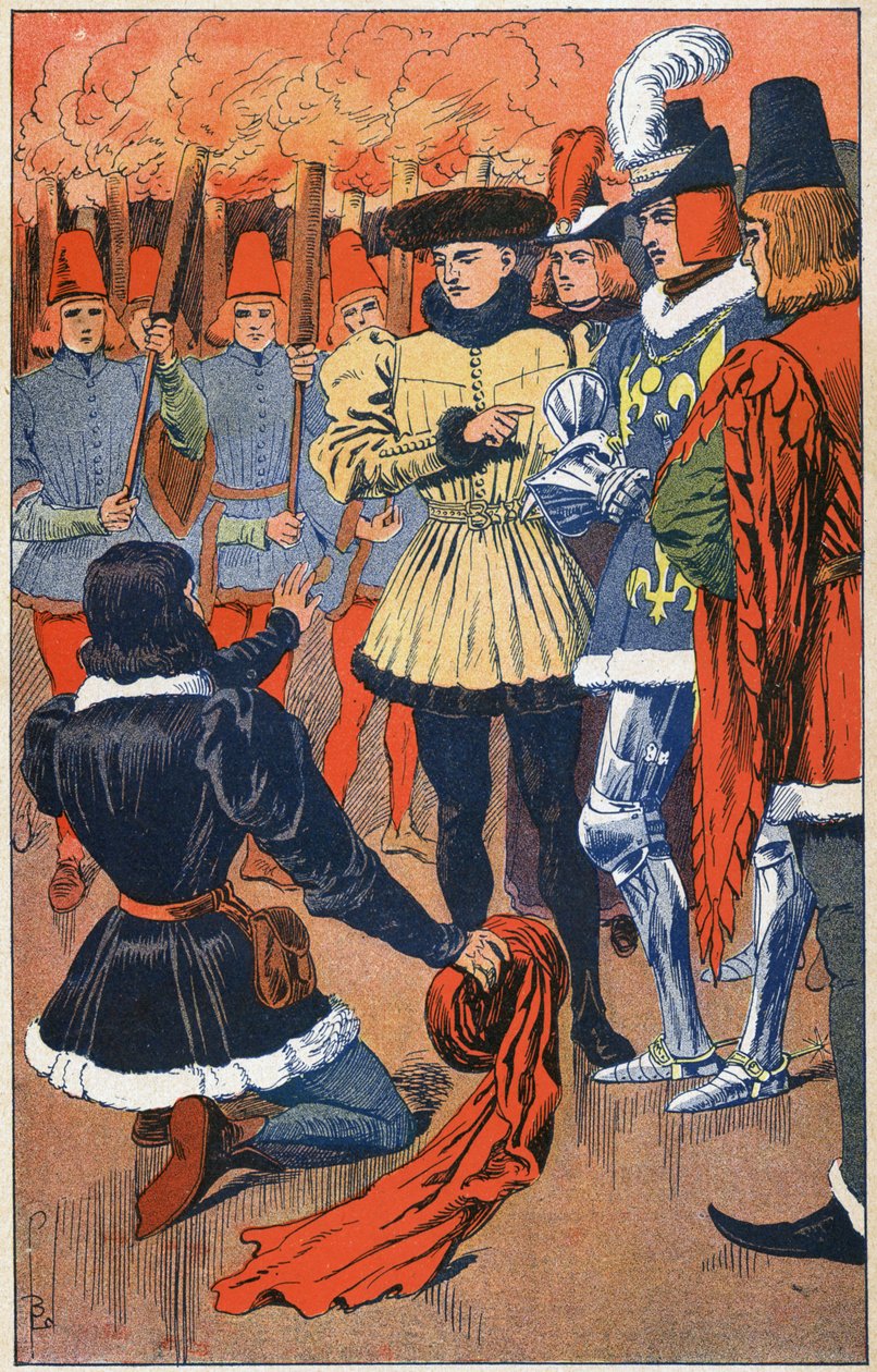 Joan of Arc ve Charles VII by Louis Charles Bombled