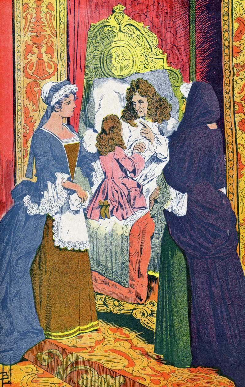 Louis ölüm döşeğinde by Louis Charles Bombled