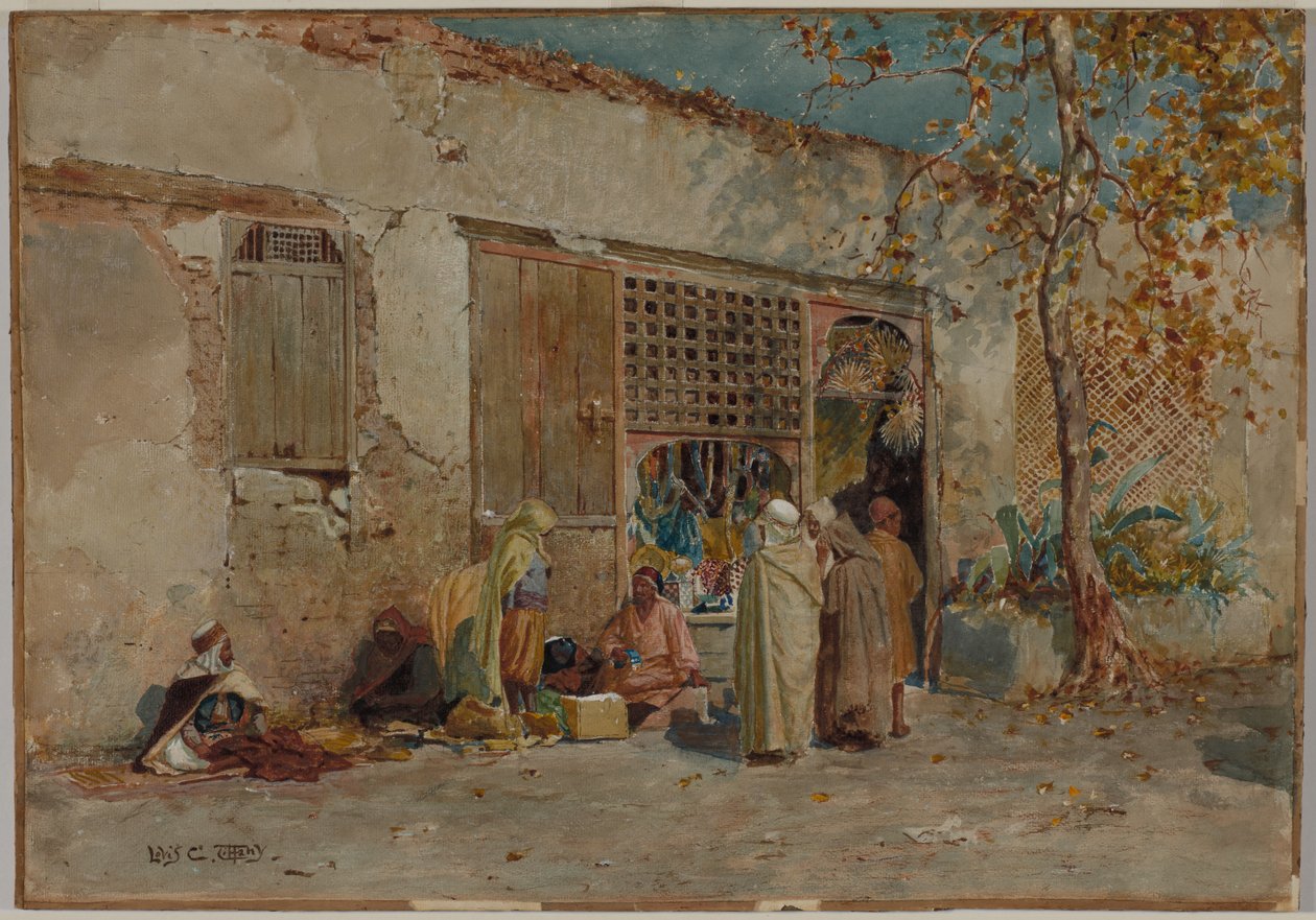 Fas Sahnesi, c. 1871. by Louis Comfort Tiffany