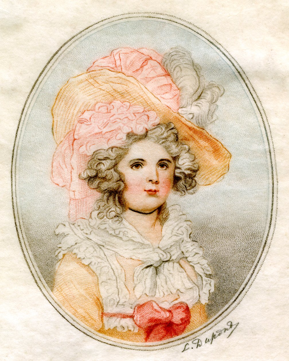 Bir kadının portresi, 18. yüzyıl. by Louis Dupont