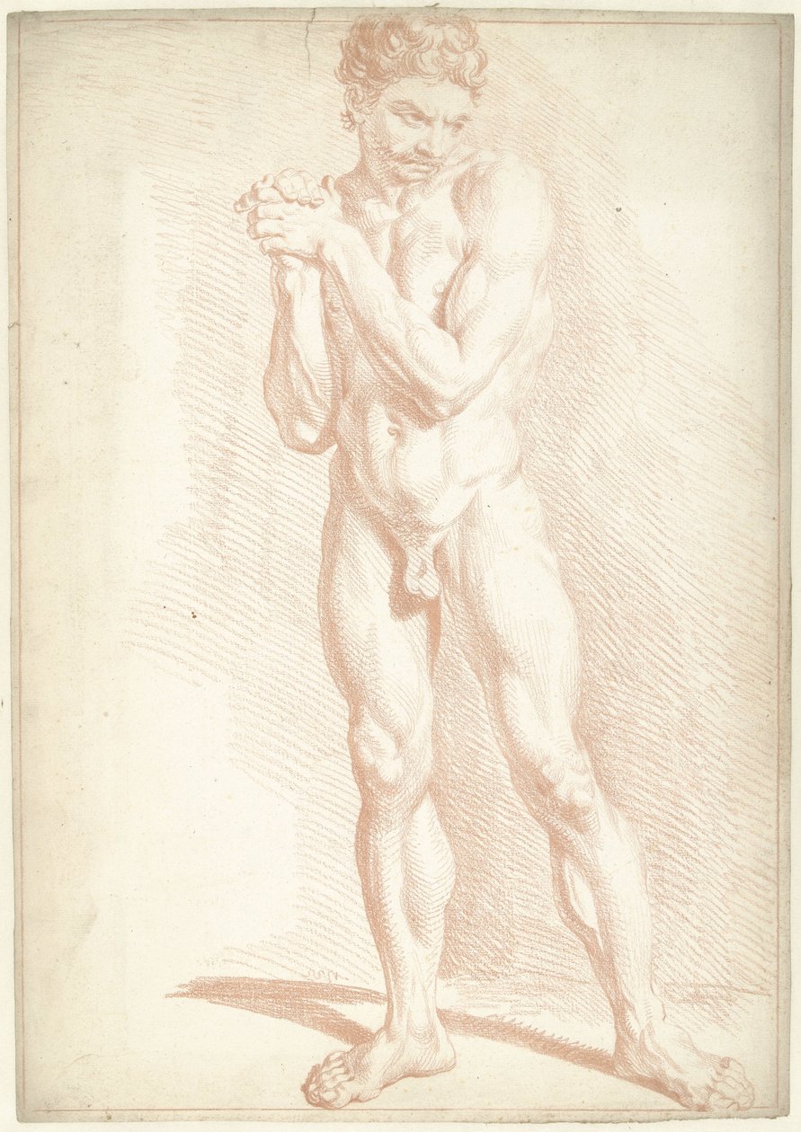 Erkek Çıplak, Ayakta by Louis Fabritius Dubourg
