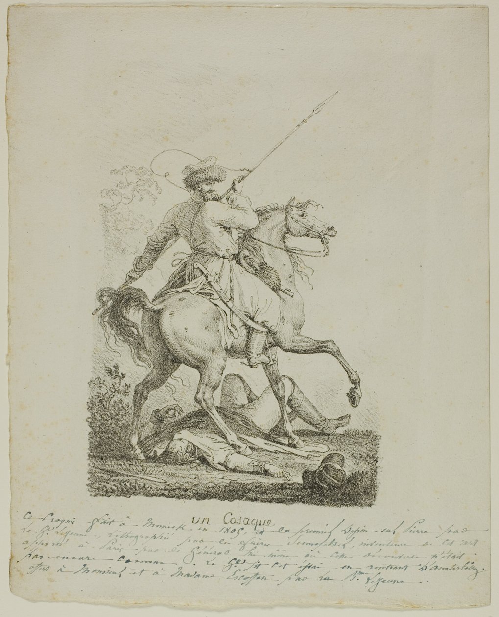 bir Kazak by Louis Francois Lejeune