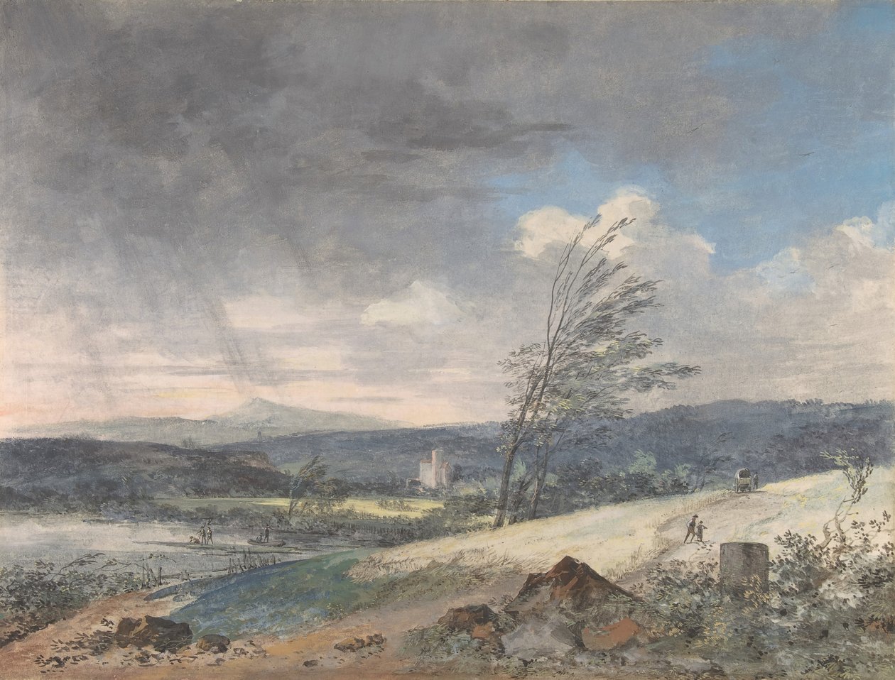 Rüzgarlı Manzara, n.d.. by Louis Gabriel Moreau