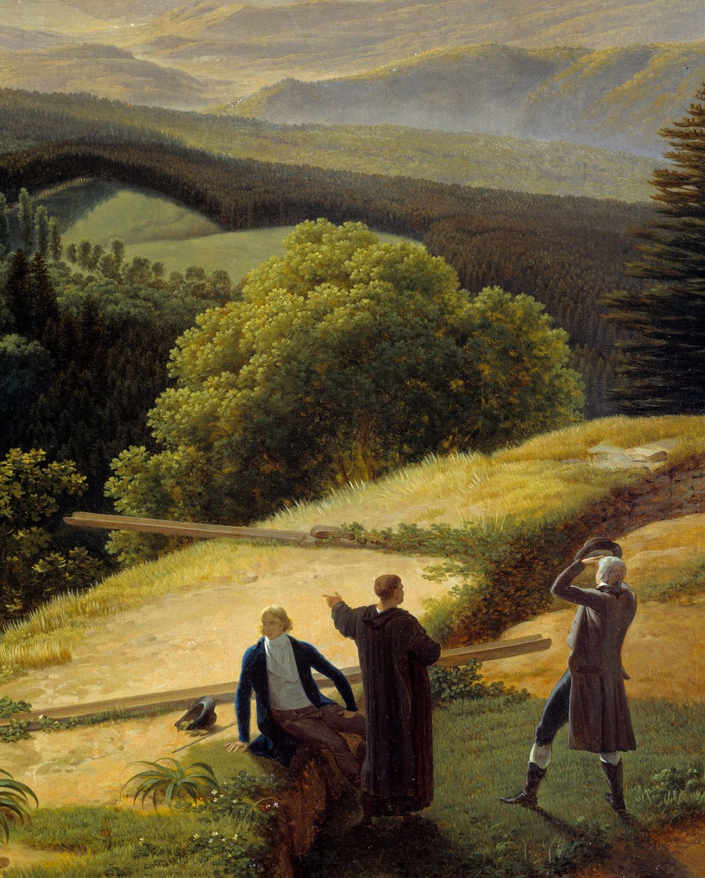 Bir Manzarada Üç Gezgin by Louis Gauffier