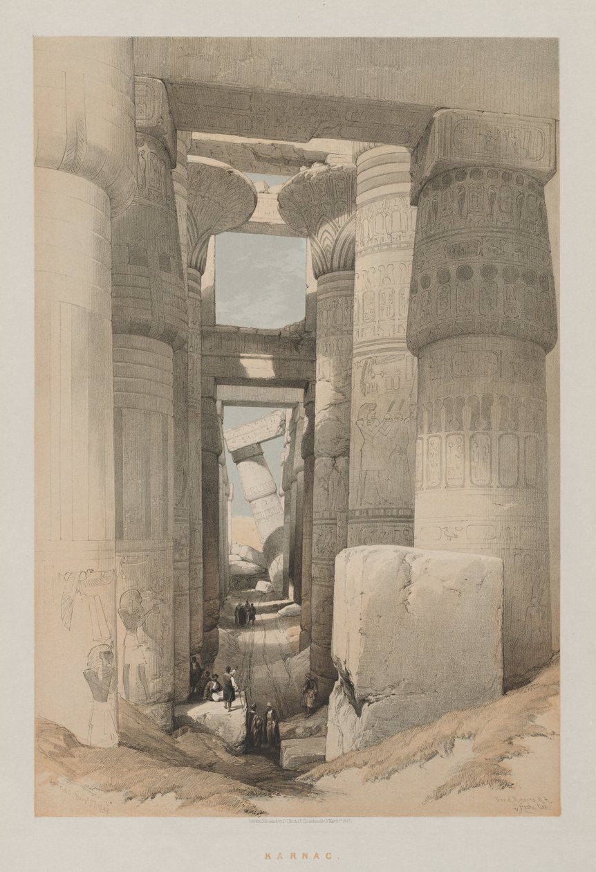 Mısır ve Nubia, Cilt II: Karnak, 1847. by Louis Haghe