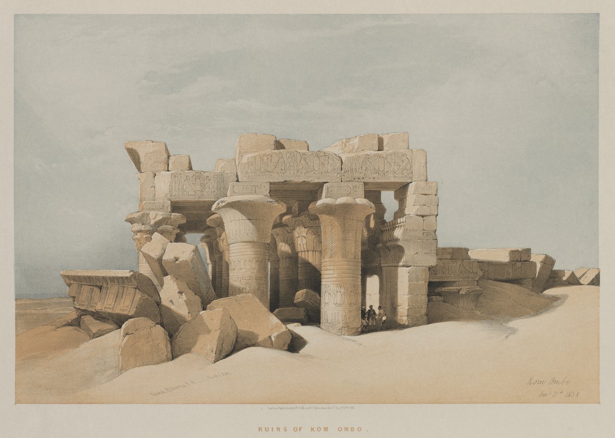Mısır ve Nubia, Cilt I: Kom-Ombo, 1846. by Louis Haghe