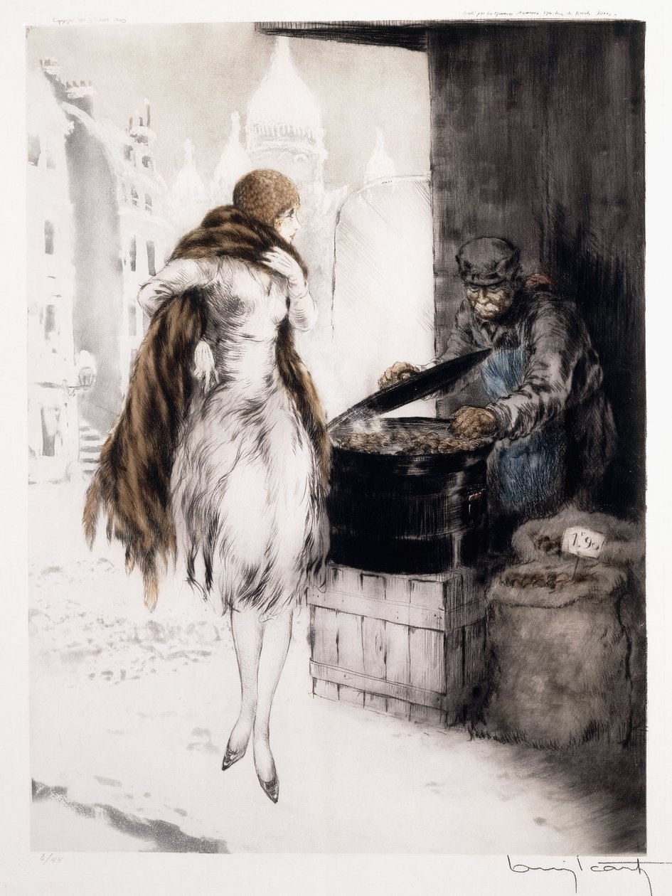 kestane satıcısı by Louis Icart