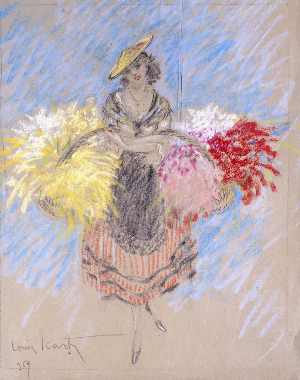 çiçek satıcısı by Louis Icart
