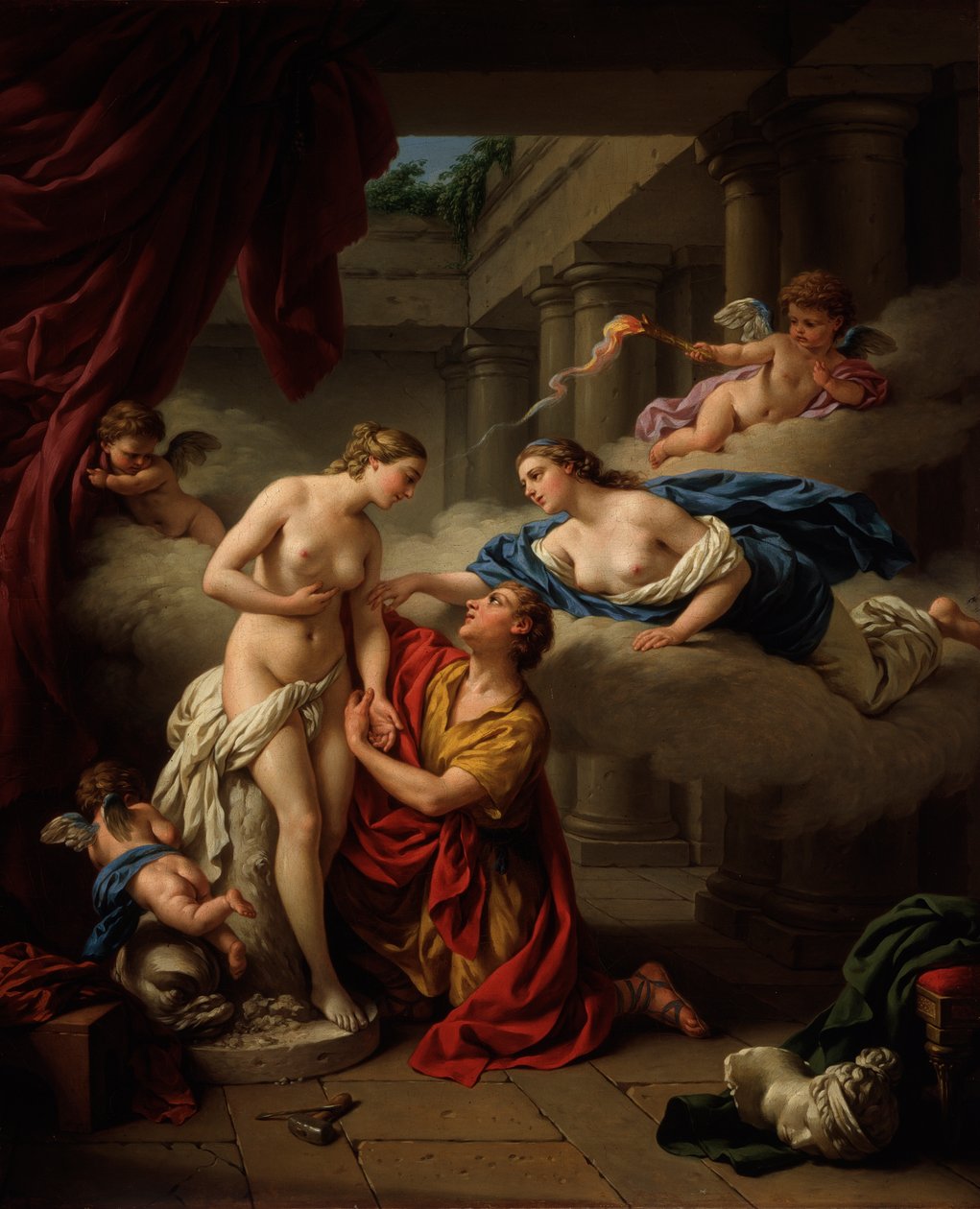 Pygmalion ve Galatea, 1777. by Louis Jean François Lagrenée