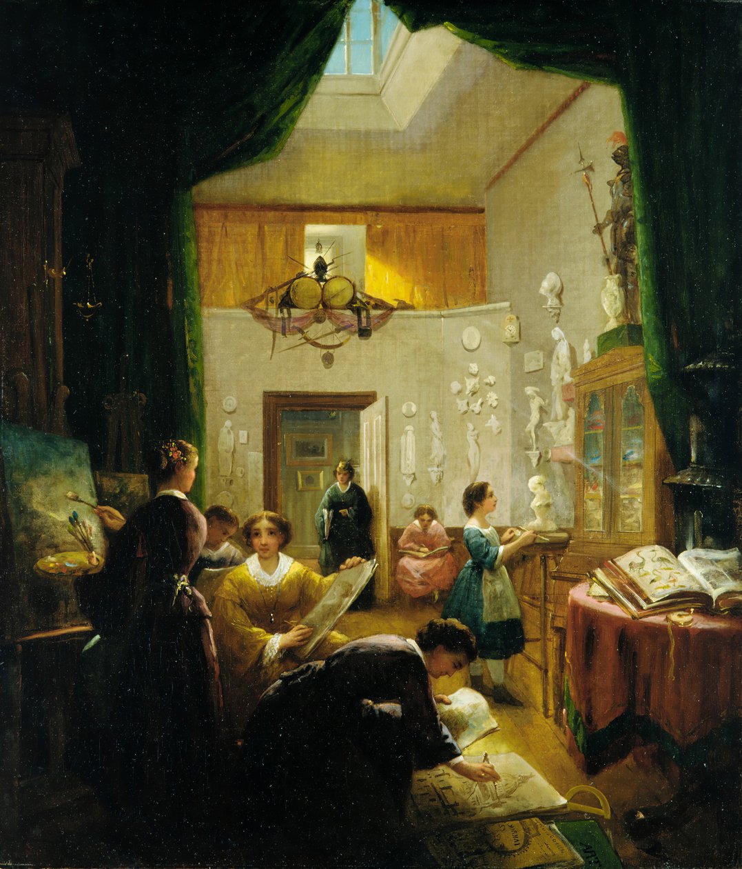 Bayan Sanat Sınıfı, ca. 1868. by Louis Lang