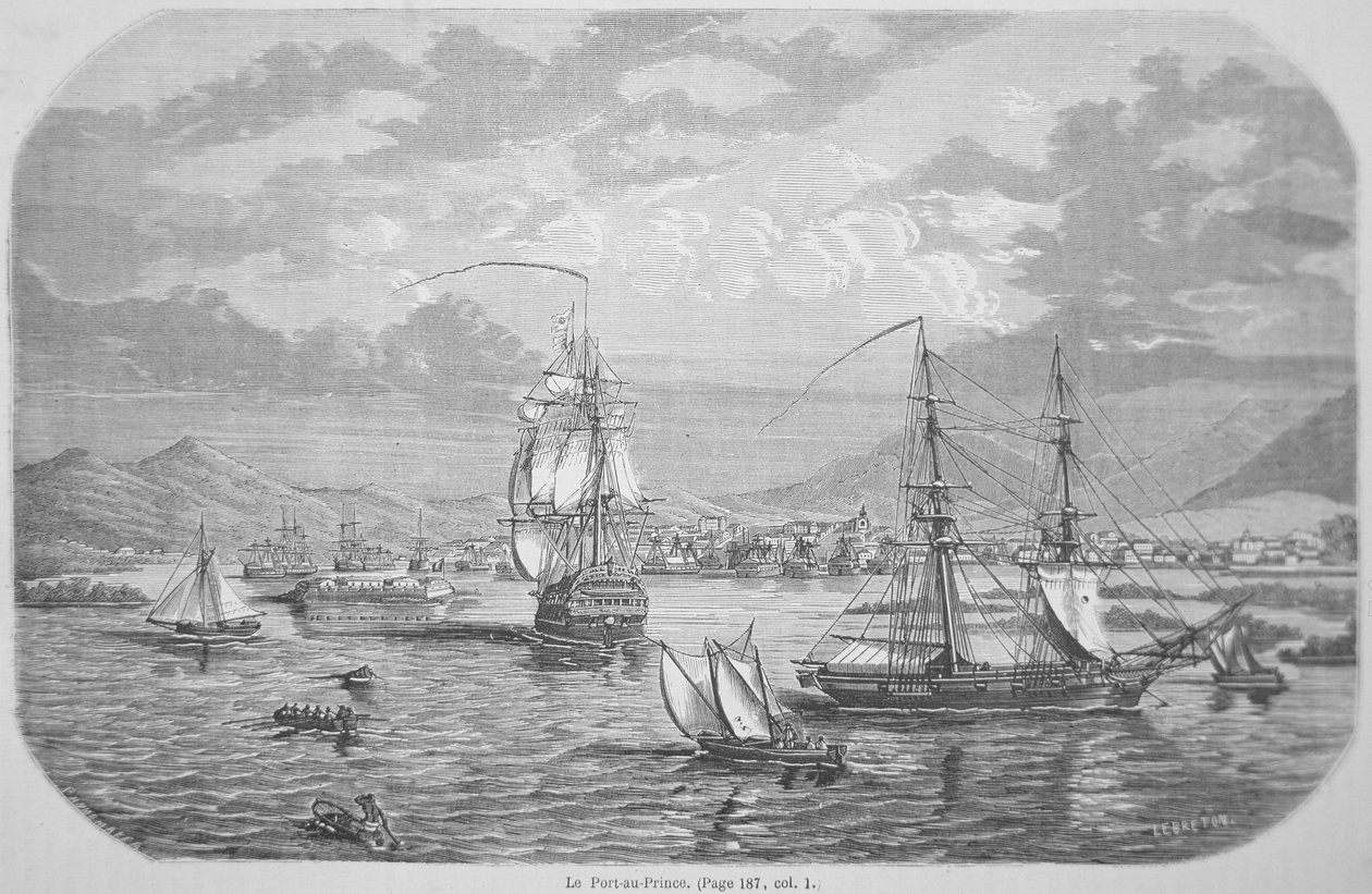 Port-au-Prince (gravür) by Louis Le Breton