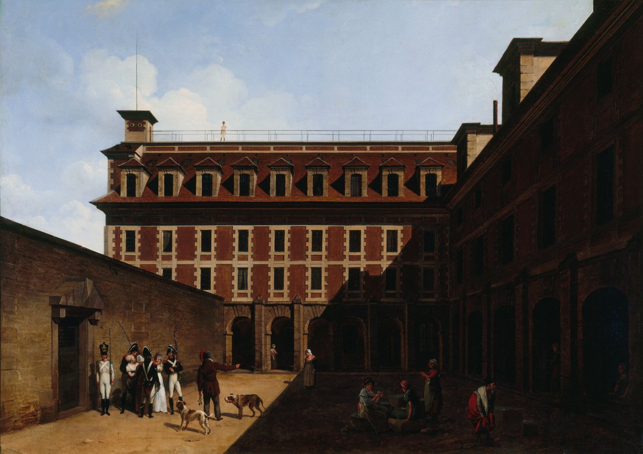 Madelonnettes Hapishanesi, c. 1810. by Louis Leopold Boilly