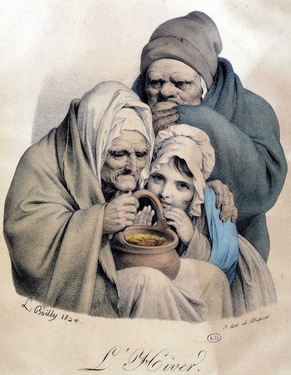 Kış - Boilly tarafından Çizim by Louis Leopold Boilly